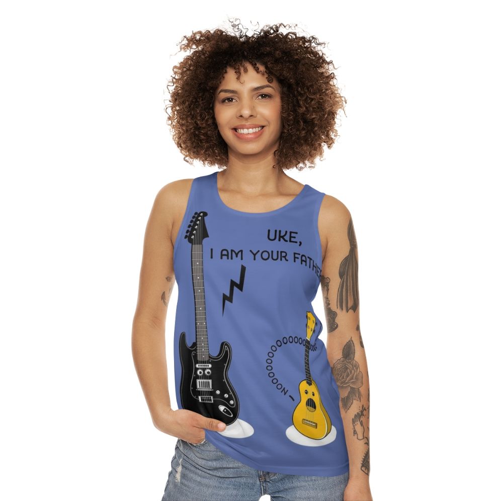 Uke I Am Your Father Unisex Ukulele Music Parody Tank Top - women