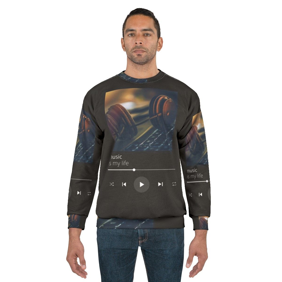 Music Is Life Graphic Sweatshirt - men