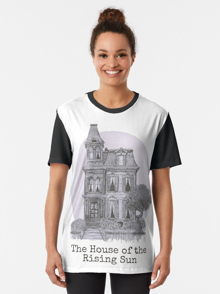 Vintage graphic t-shirt featuring the classic rock song "The House of the Rising Sun" - Women