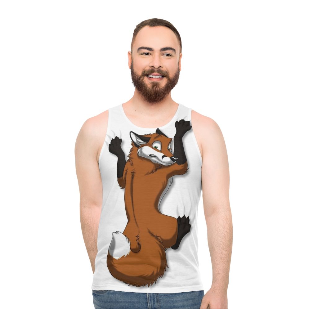 Clinging Fox Unisex Tank Top - men