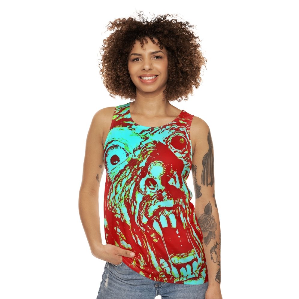 Vintage horror movie unisex tank top - women