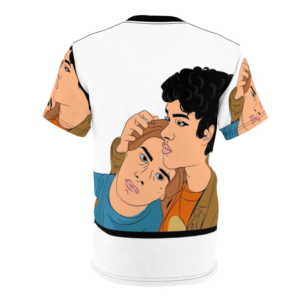 Young Royals inspired AOP T-shirt featuring main characters Simon and Wilhelm - Back