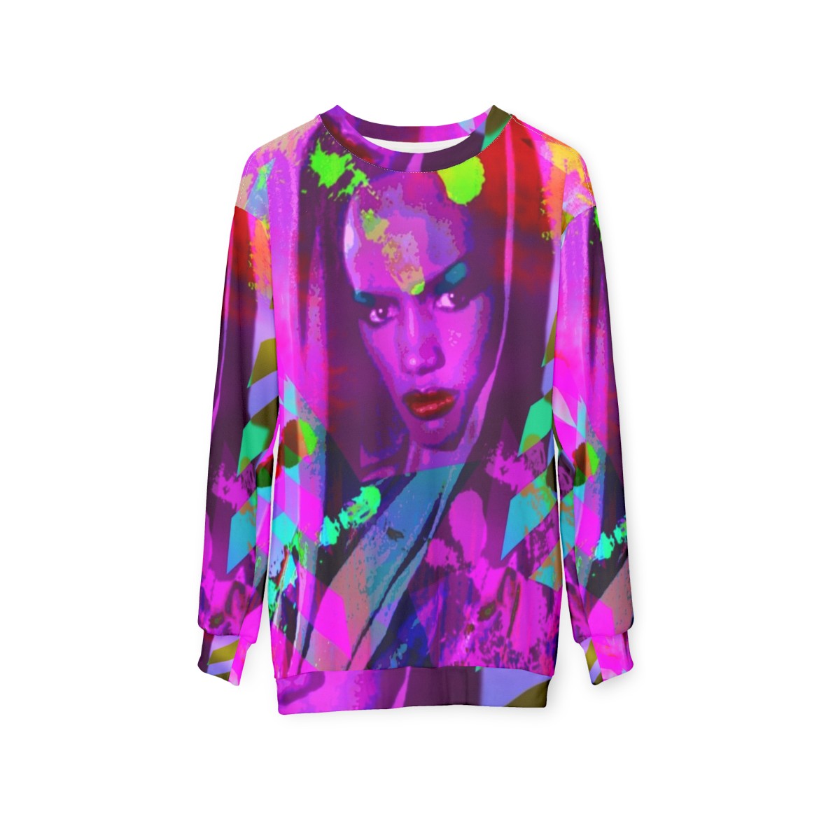 Grace Jones inspired LGBTQ hedonist sweatshirt - hanging