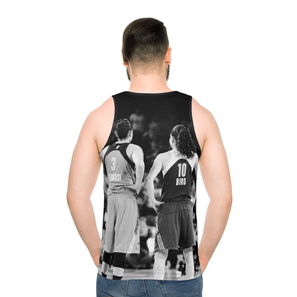 Diana Taurasi and Sue Bird Iconic WNBA Legends Unisex Tank Top - men back