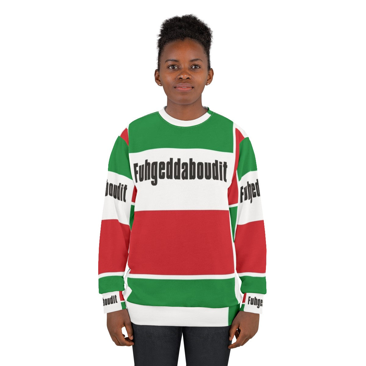 Fuhgeddaboudit Italian mobster sweatshirt - women