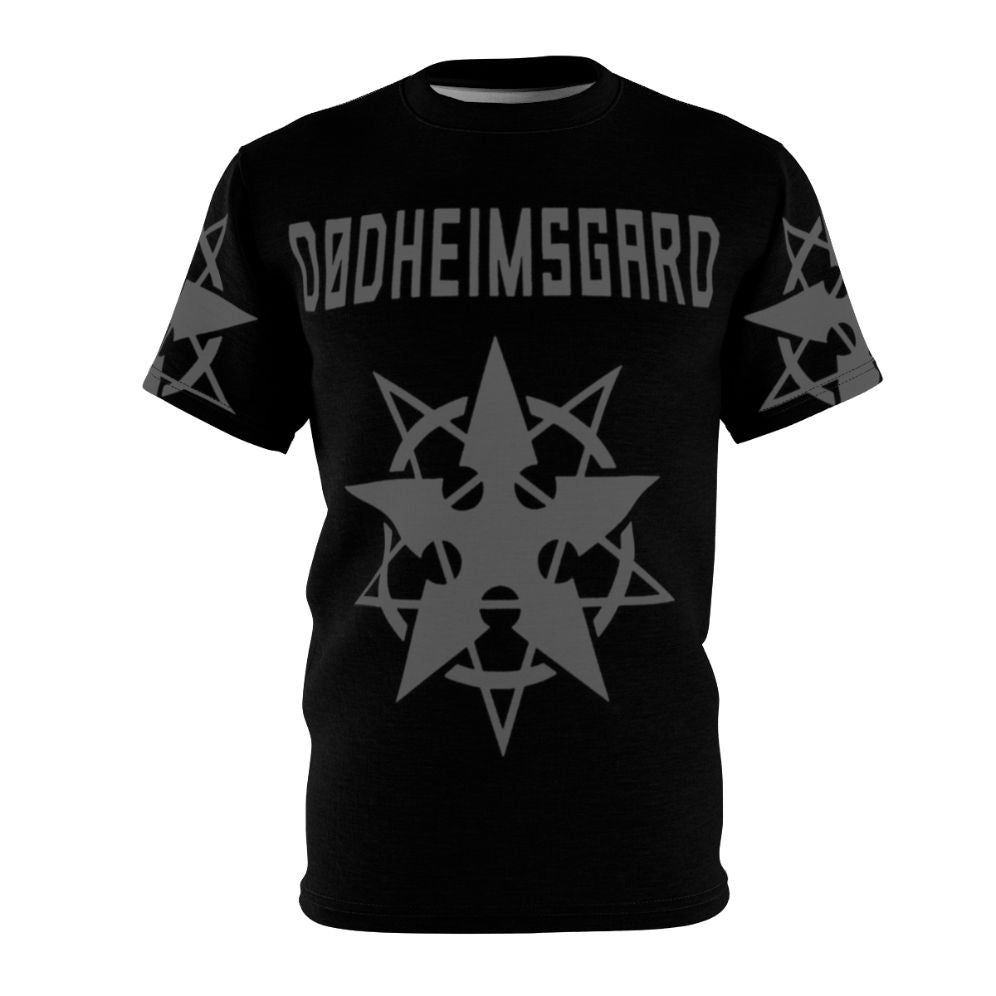 Black metal t-shirt with Dodheimsgard-inspired design for fans of heavy, dark, and experimental metal genres