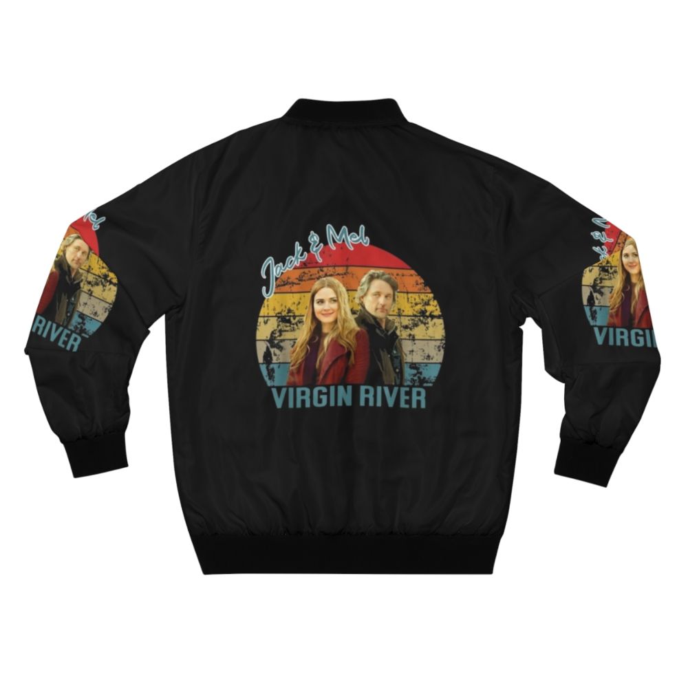 Sunset Bomber Jacket with Virgin River Inspired Design - Back