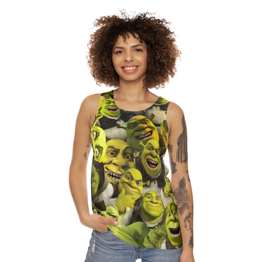 Shrek Collage Unisex Tank Top - women