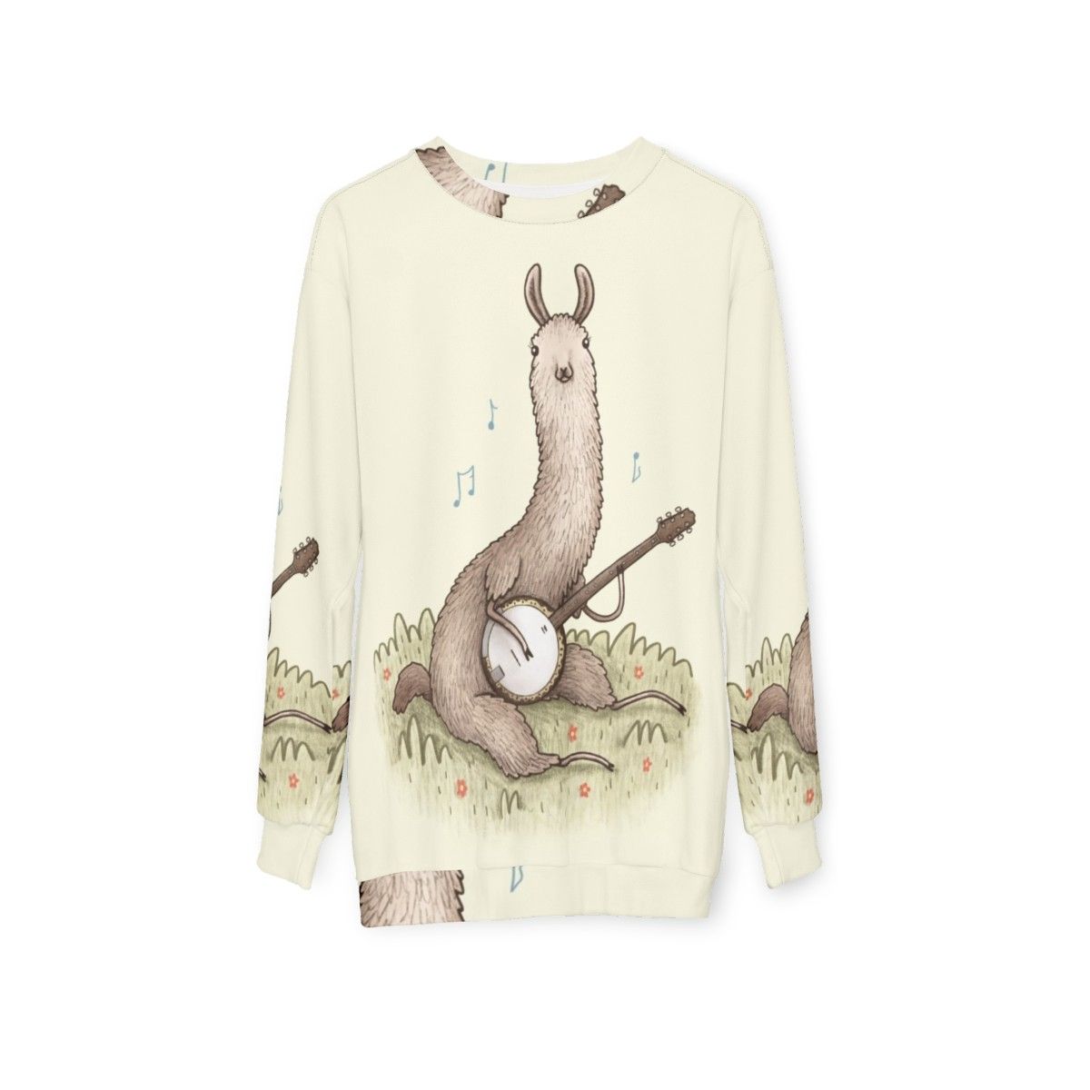 Banjo Llama Sweatshirt - hanging