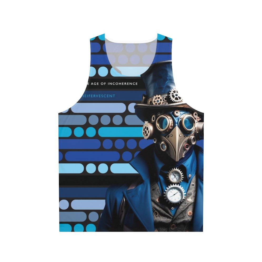 Unisex indie steampunk tank top with morse code design