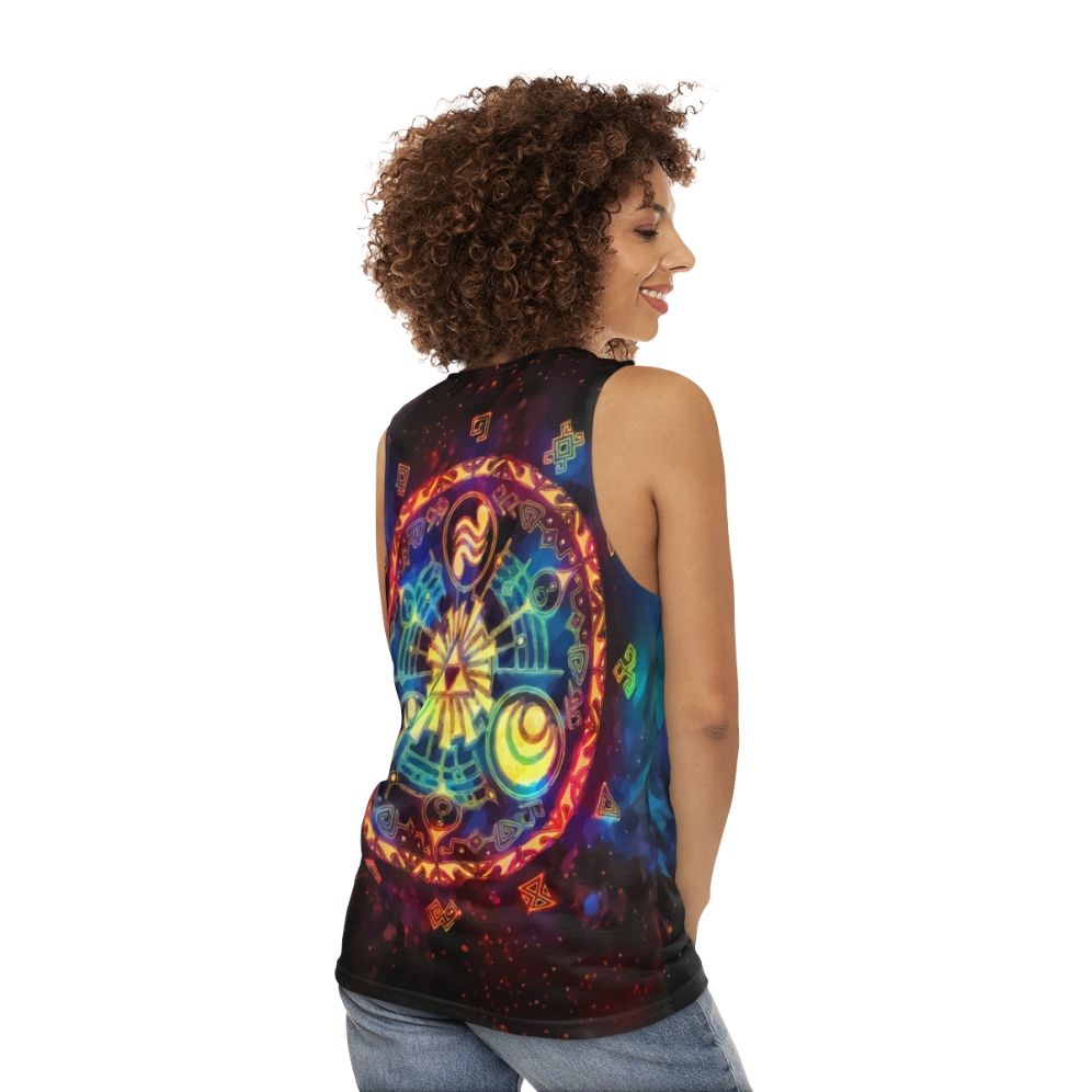 Triforce Space Unisex Tank Top - women back