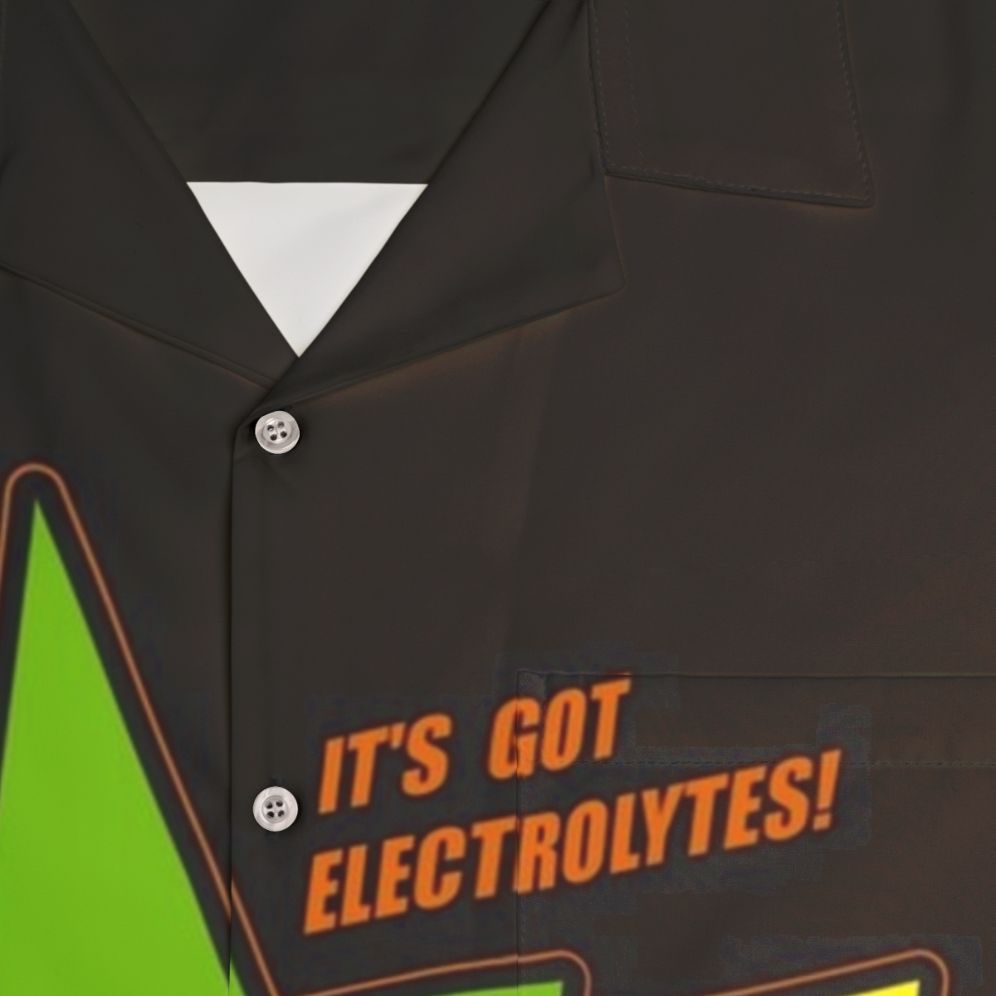 Brawndo Hawaiian Shirt - Idiocracy Inspired Comedy Apparel - Detail