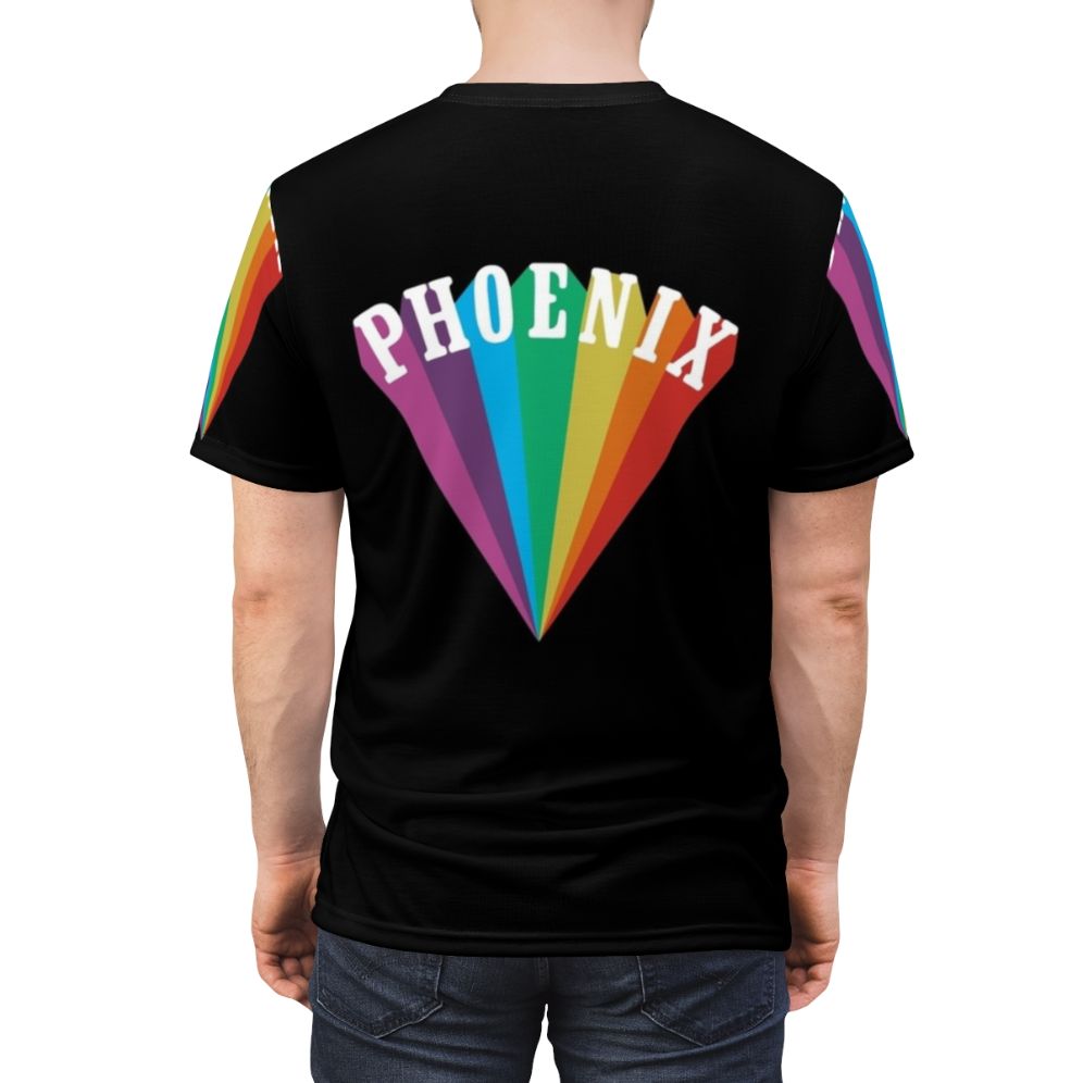 Colorful Phoenix Inspired Indie Band Rainbow All-Over-Print T-Shirt - men back