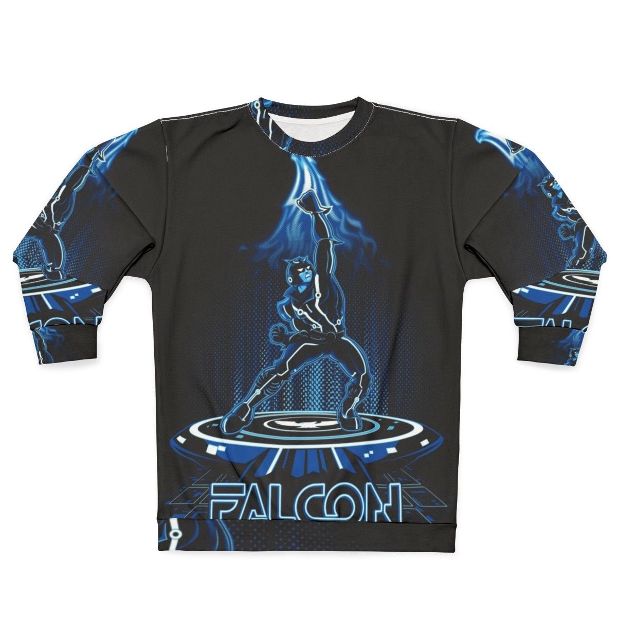 Faltron Sweatshirt featuring Tron-inspired retro gaming design