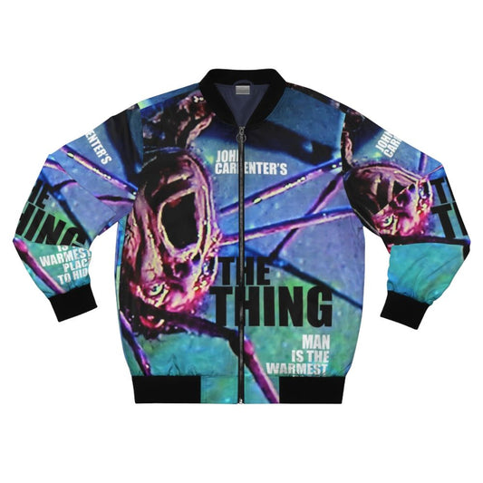 The Thing Inspired Bomber Jacket with Sci-Fi and Horror Themes