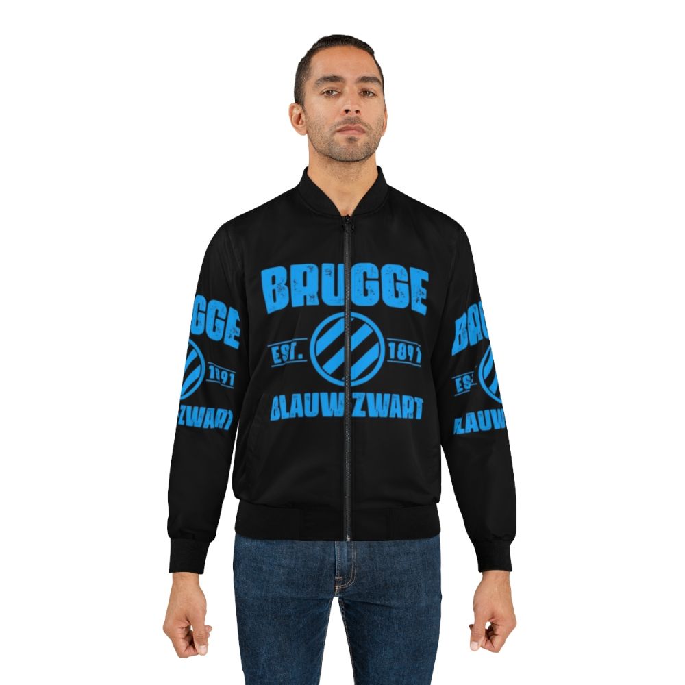 Club Brugge Blauw Zwart Bomber Jacket - Lifestyle