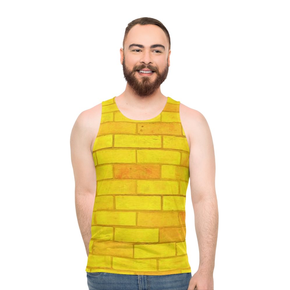 Unisex yellow brick road tank top - men