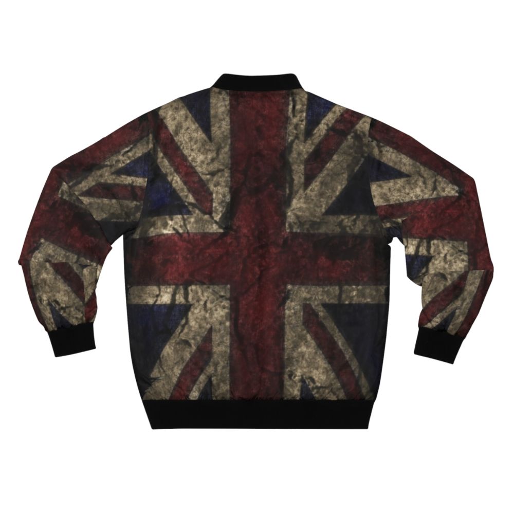 Vintage British-Inspired Bomber Jacket - Back