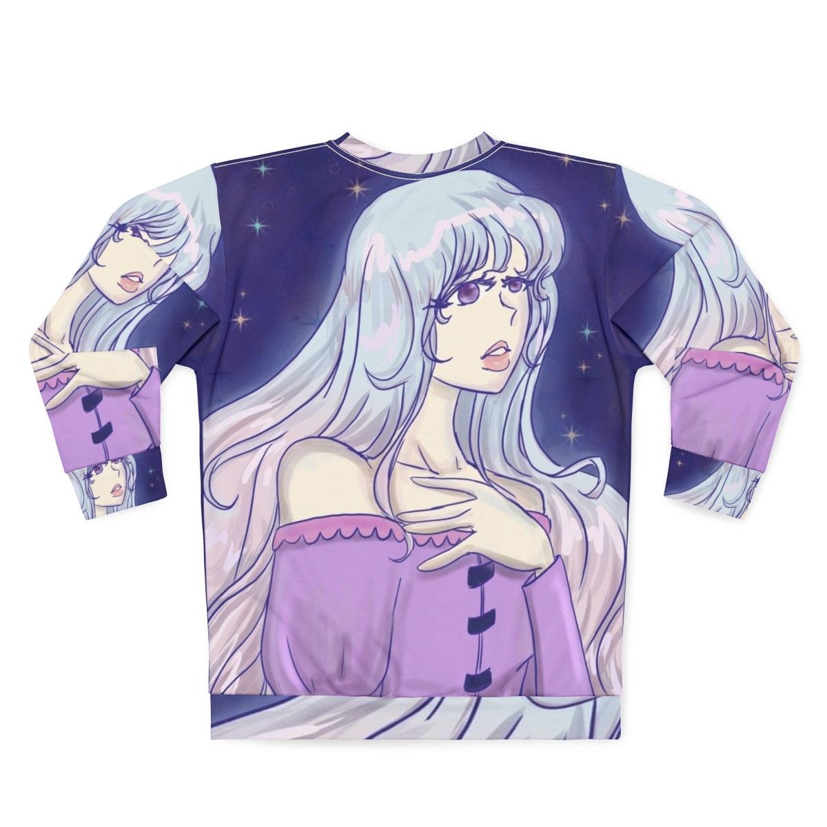 Lady Amalthea Unicorn Sweatshirt featuring the iconic character from The Last Unicorn fantasy film - Back