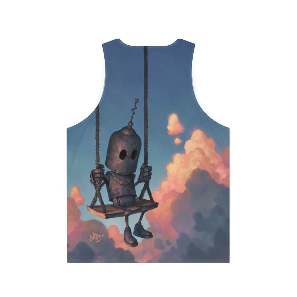 Unisex Meteorologist Robot Weather Tank Top - Back