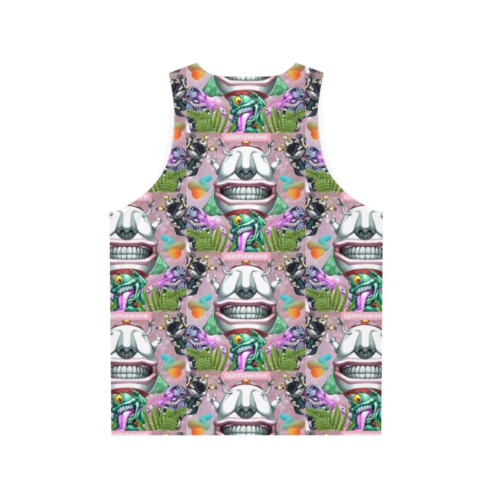 Ojama Wave Unisex Yugioh Vaporwave Aesthetic Tank Top - Back