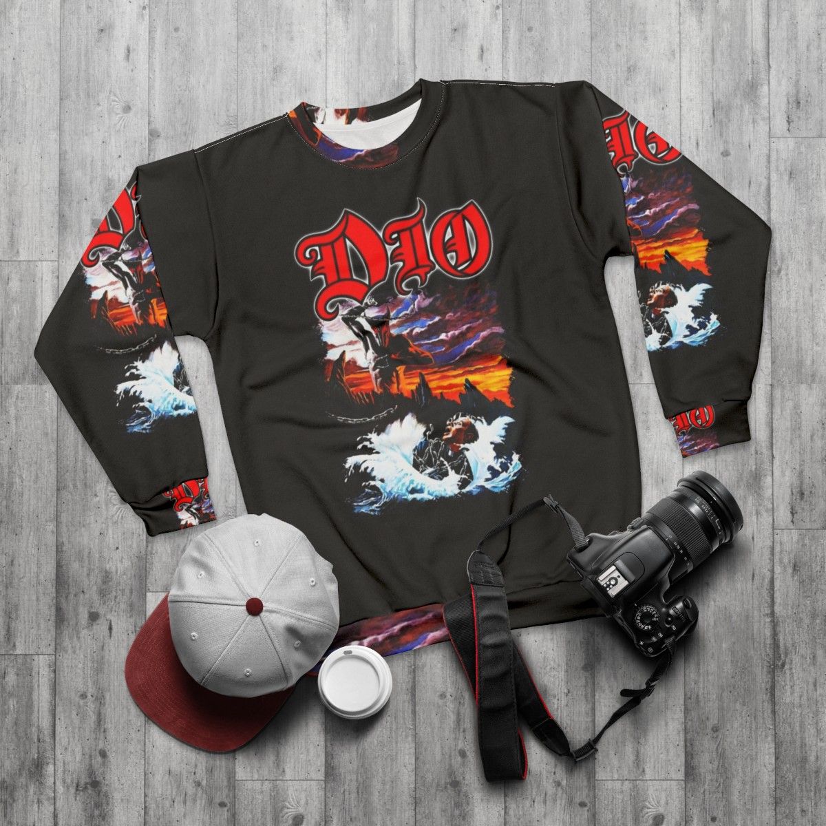 Heavy Metal Dio Rock Sweatshirt - flat lay