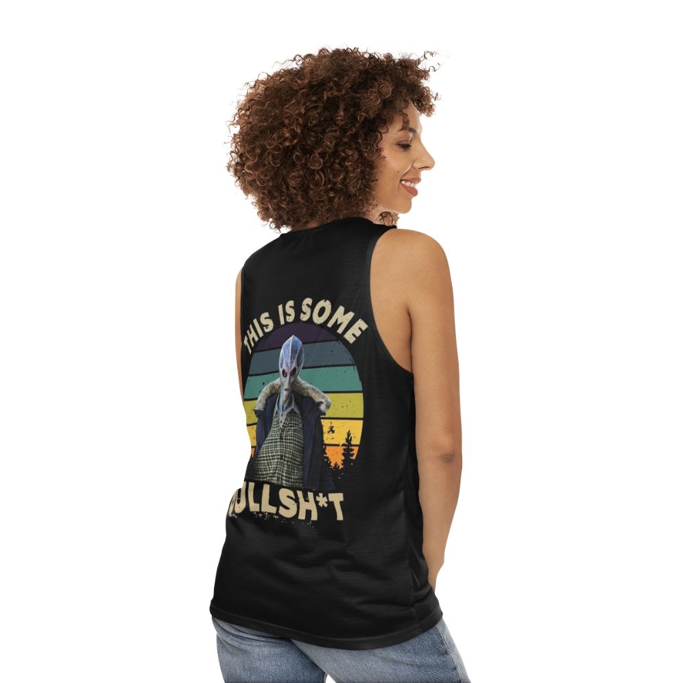 Resident Alien Funny Unisex Tank Top - women back