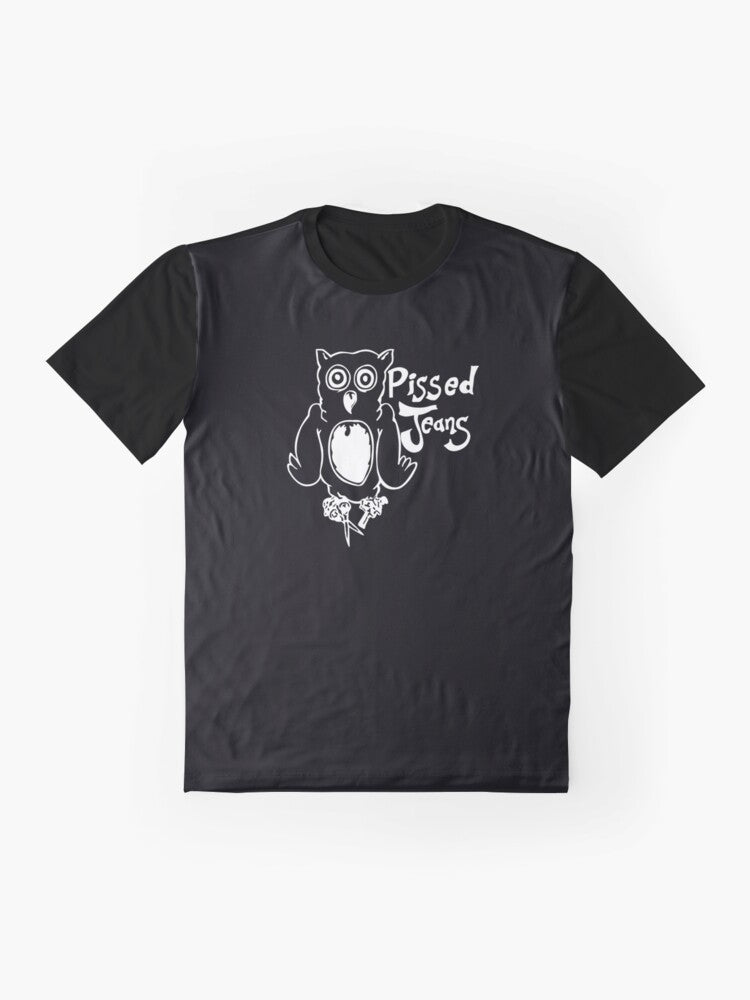 Pissed Jeans Owl Graphic T-Shirt - Flat lay