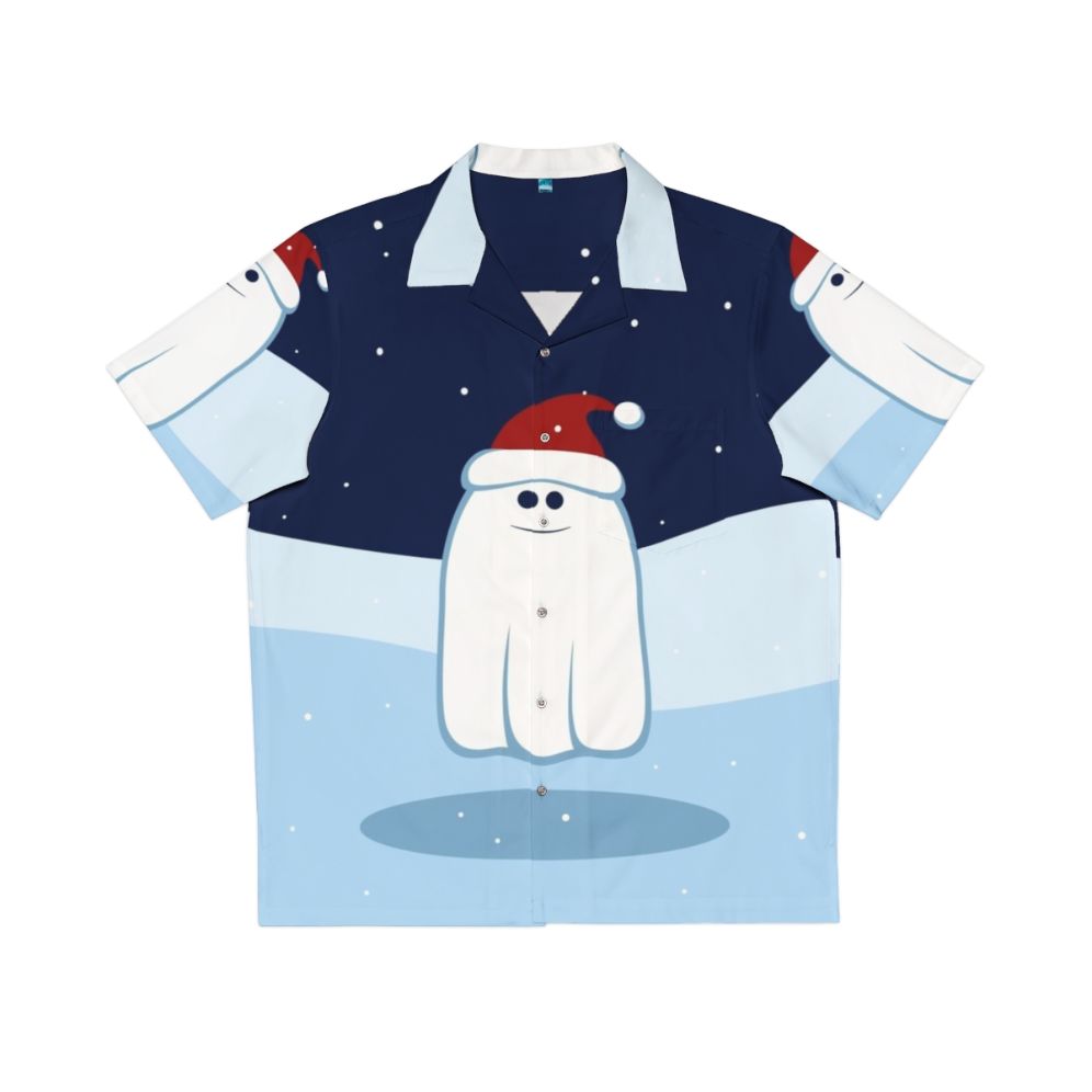 Cute cartoon Christmas ghost Hawaiian shirt