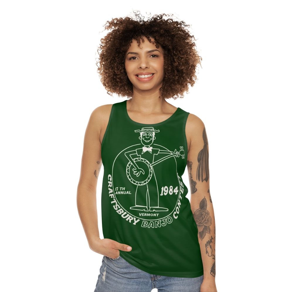 Retro 1984 Craftsbury Banjo Contest Unisex Tank Top - women