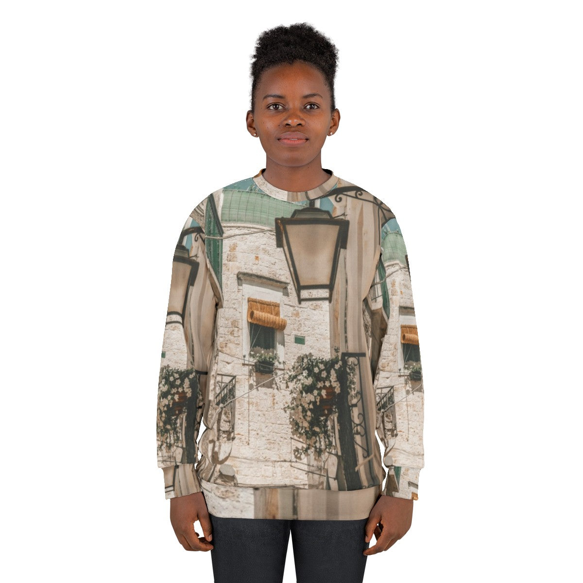 Puglia landscape Italian sweatshirt - women