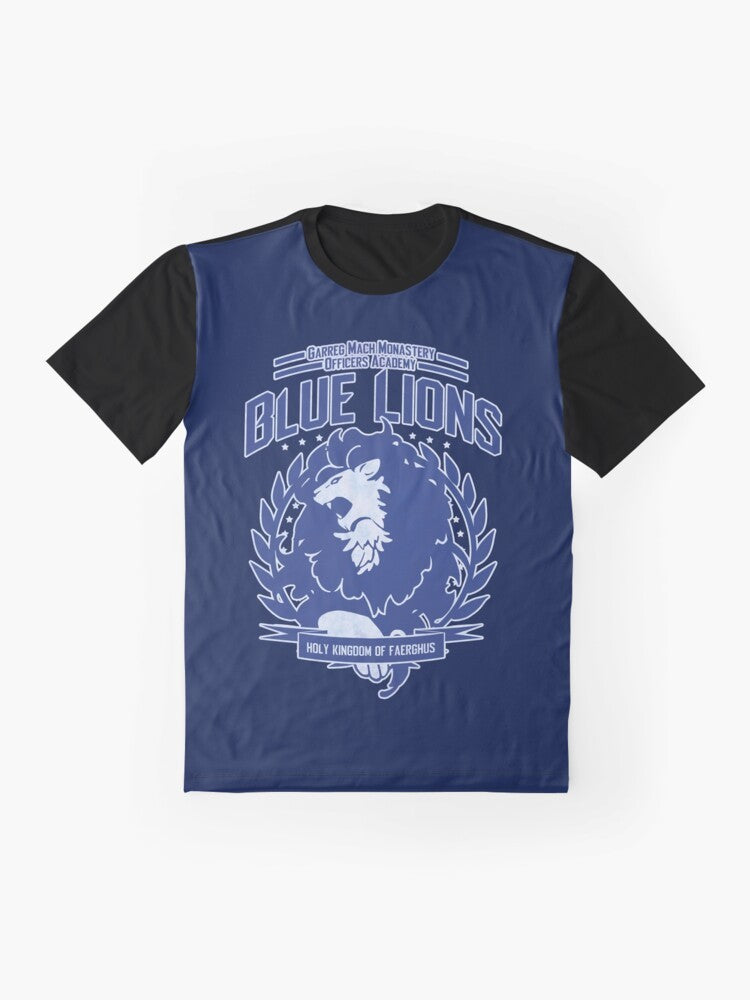 Fire Emblem Three Houses Blue Lions Class Graphic T-Shirt - Flat lay