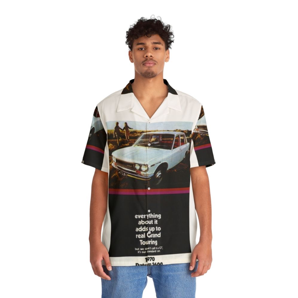 Vintage Datsun 1600 Hawaiian Shirt - People Front