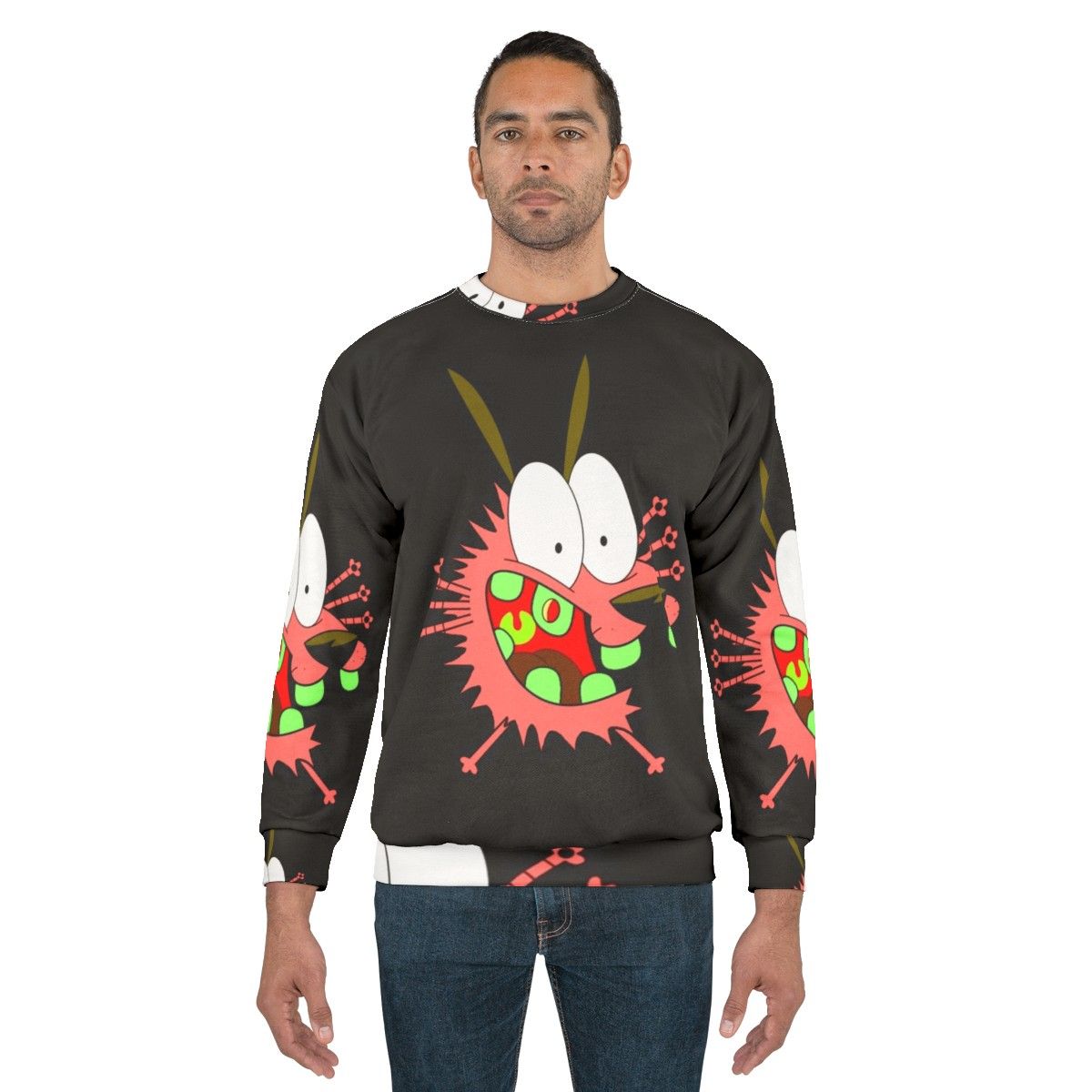 Courage The Cowardly Dog Cartoon Character Sweatshirt - men