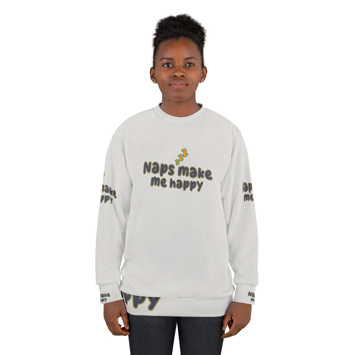 Napping sweatshirt with text "Sorry I Was Sleeping, Naps Fix Everything" - women