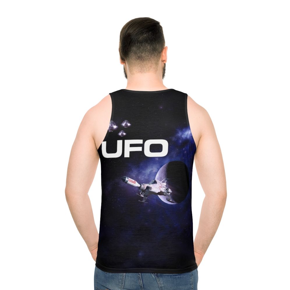 Unisex UFO 2 space themed tank top - men back