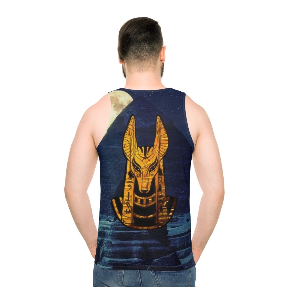 Anubis Egyptian God Unisex Tank Top - men back