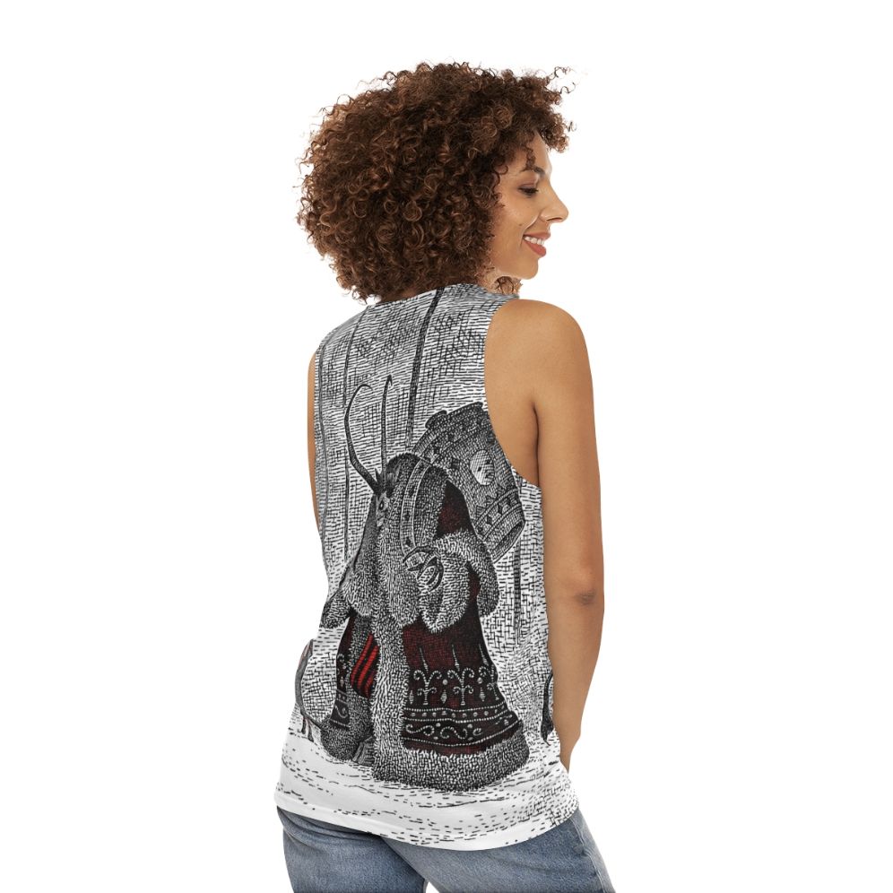 Krampus Christmas Unisex Tank Top - women back