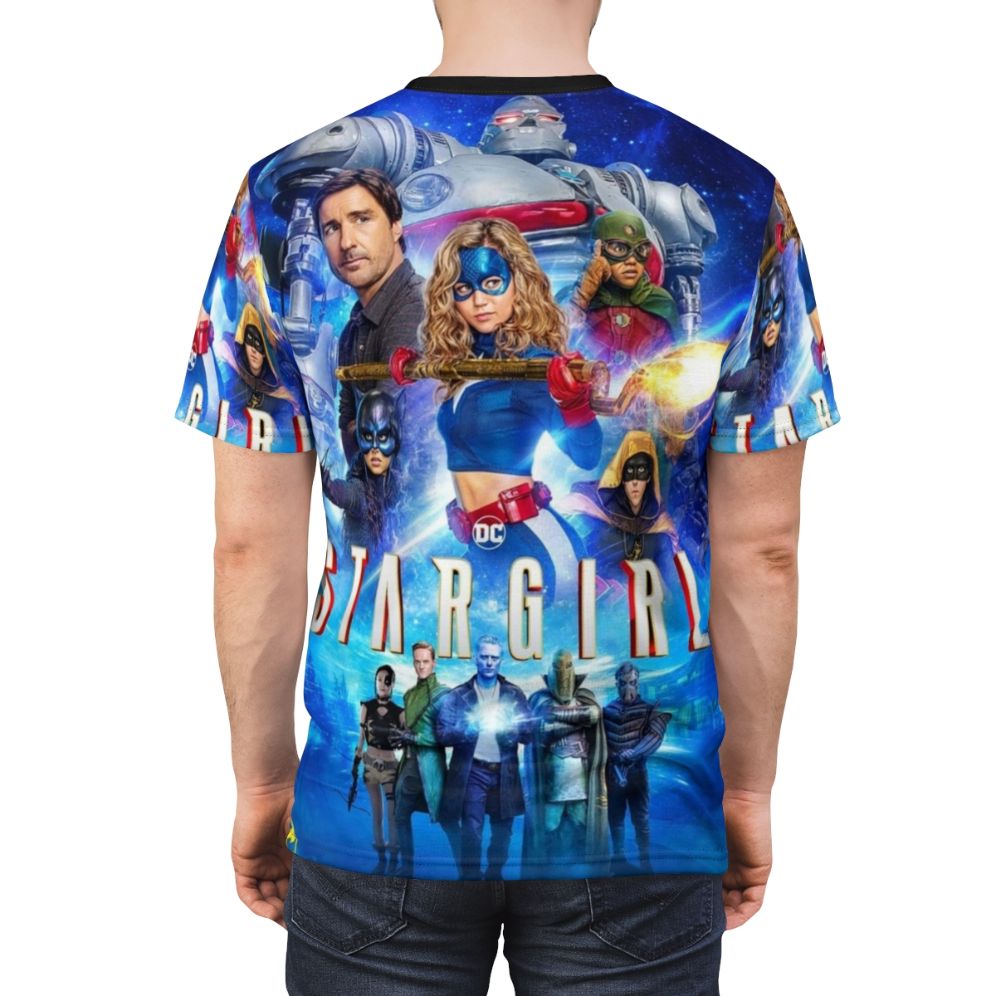 Vintage-inspired Stargirl movie poster graphic t-shirt - men back