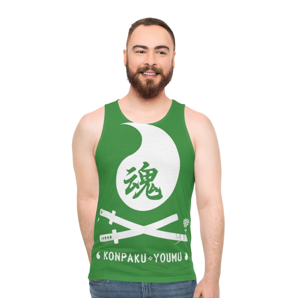 Unisex Anime Tank Top Featuring Youmu Konpaku from Touhou Project - men