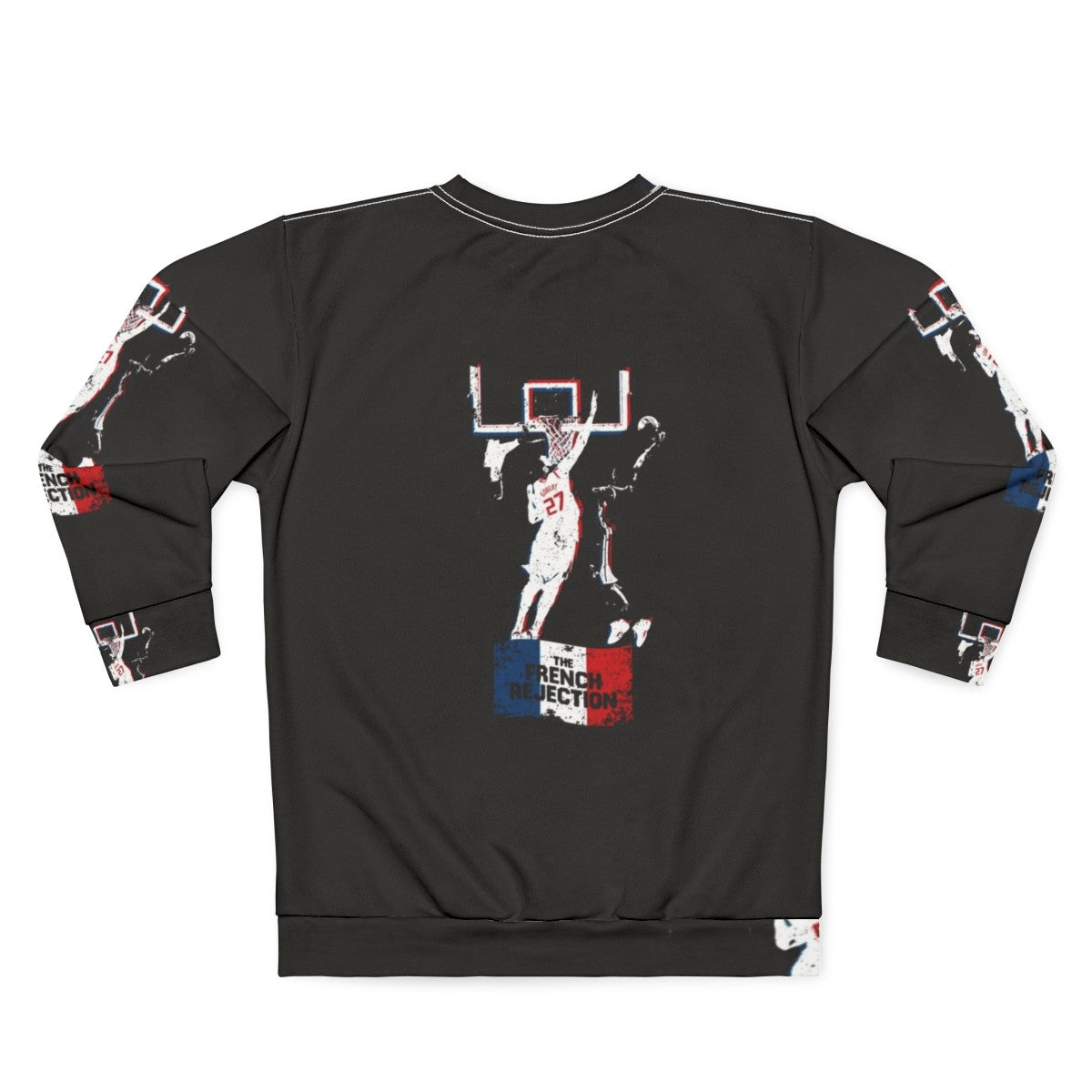 Rudy Gobert French Rejection Basketball Sweatshirt - Back