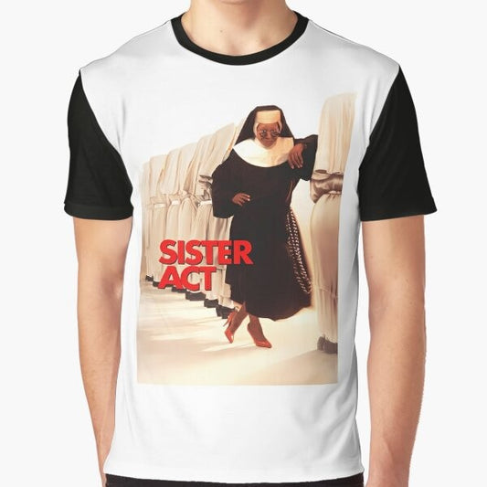 Sister Act graphic t-shirt with Whoopi Goldberg as a nun