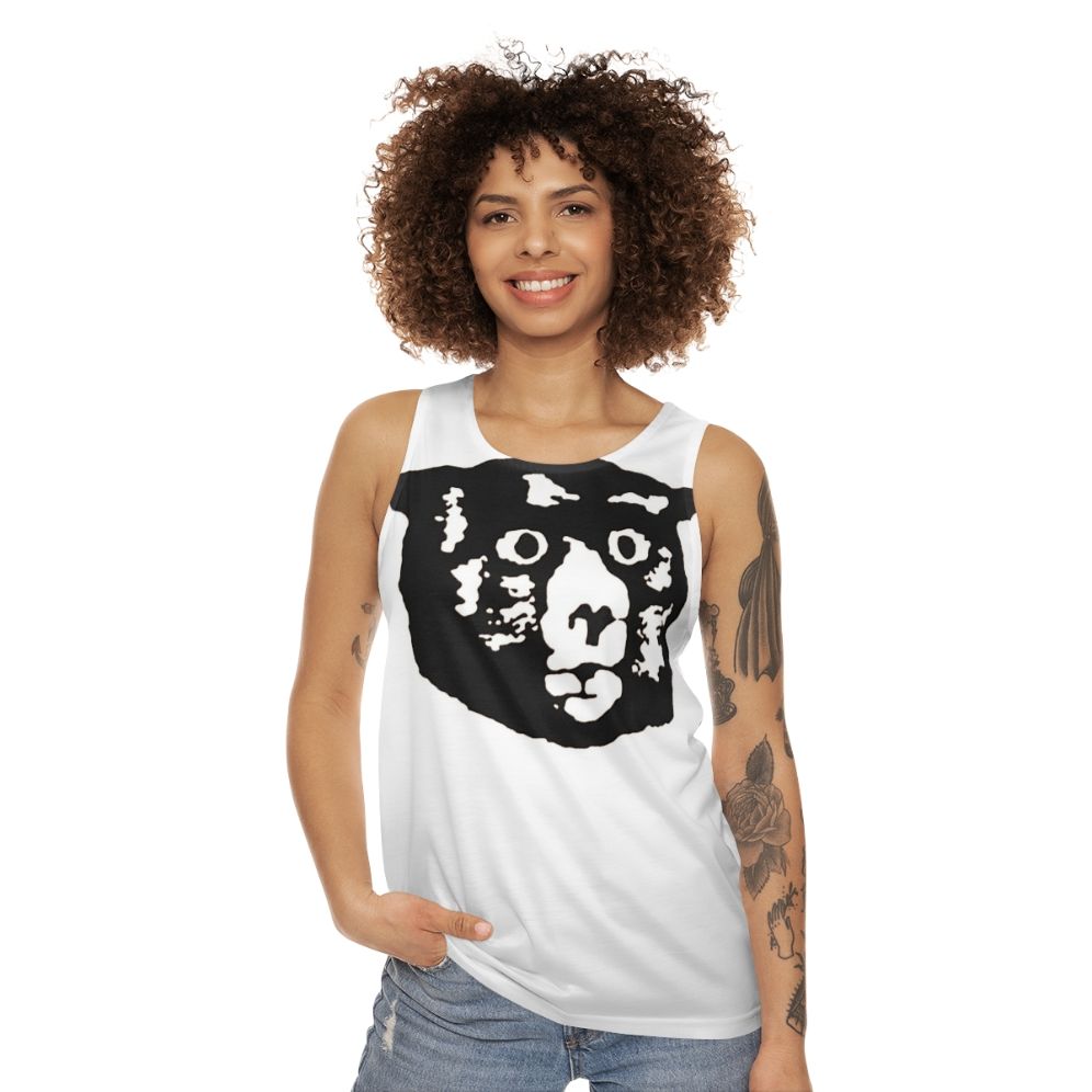 Retro monster bear unisex tank top - women