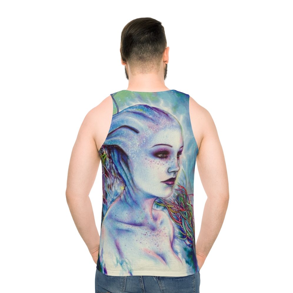 Mass Effect Liara Tsoni Unisex Tank Top - men back