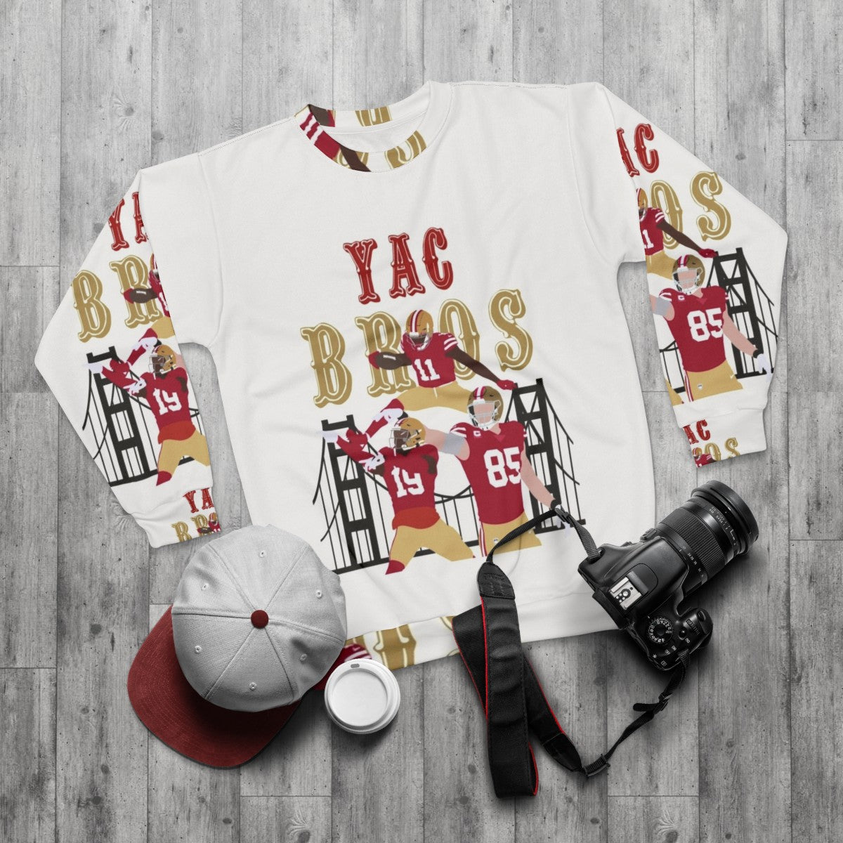 Yac Bros San Francisco 49ers NFL Football Sweatshirt - flat lay