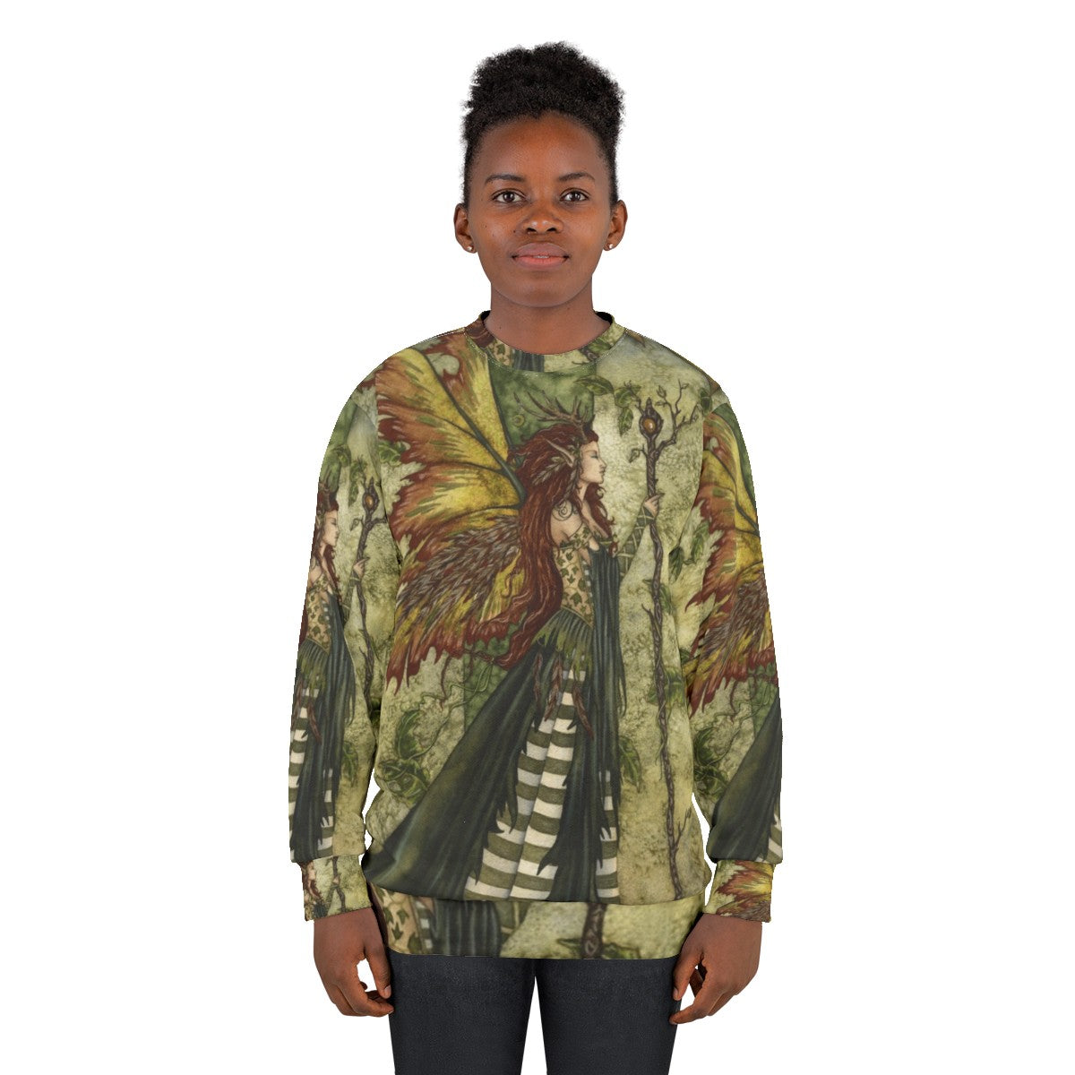 Fairy Fantasy Green Women's Sweatshirt by Amy Brown - women