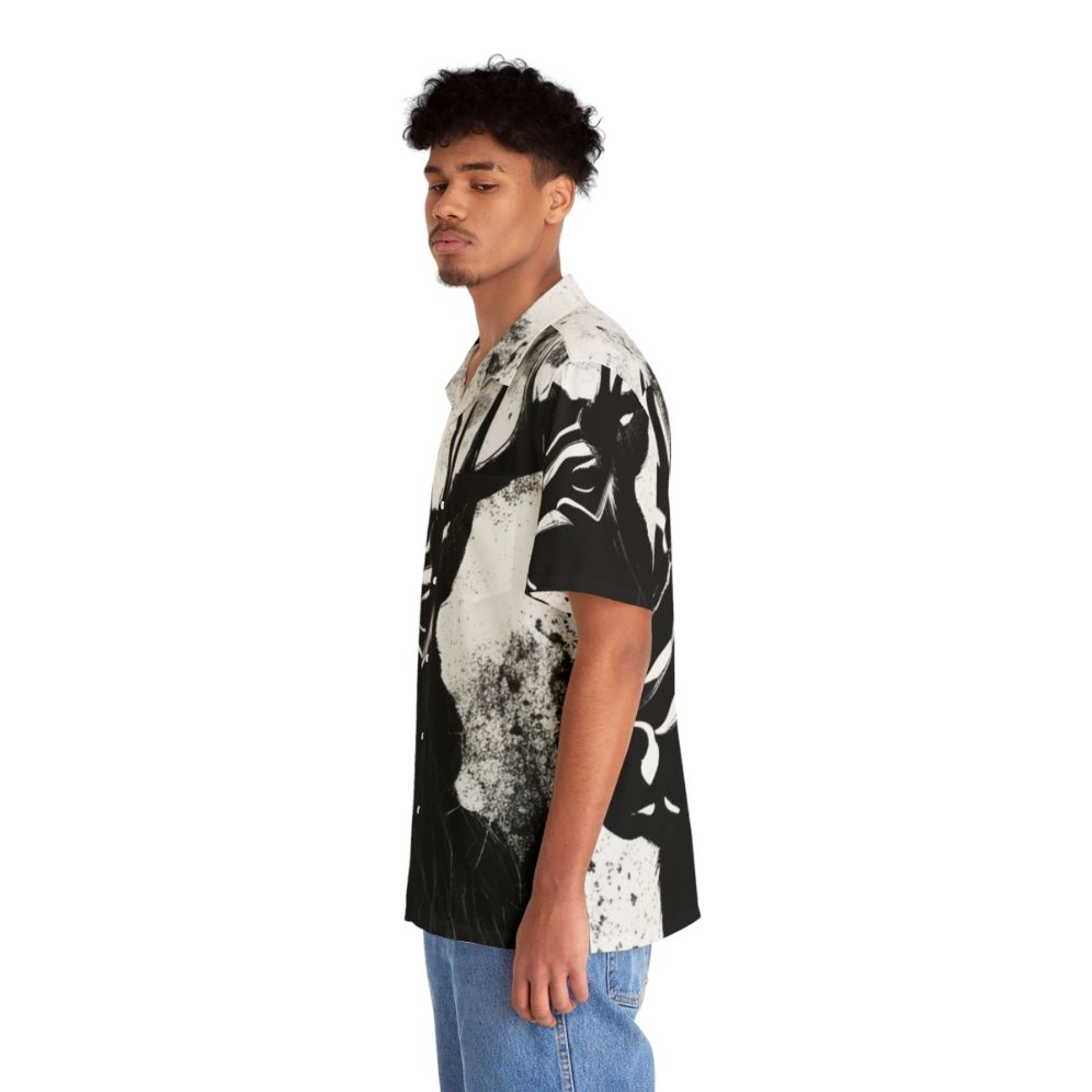 Stag Hawaiian shirt with floral and animal print design - People Left