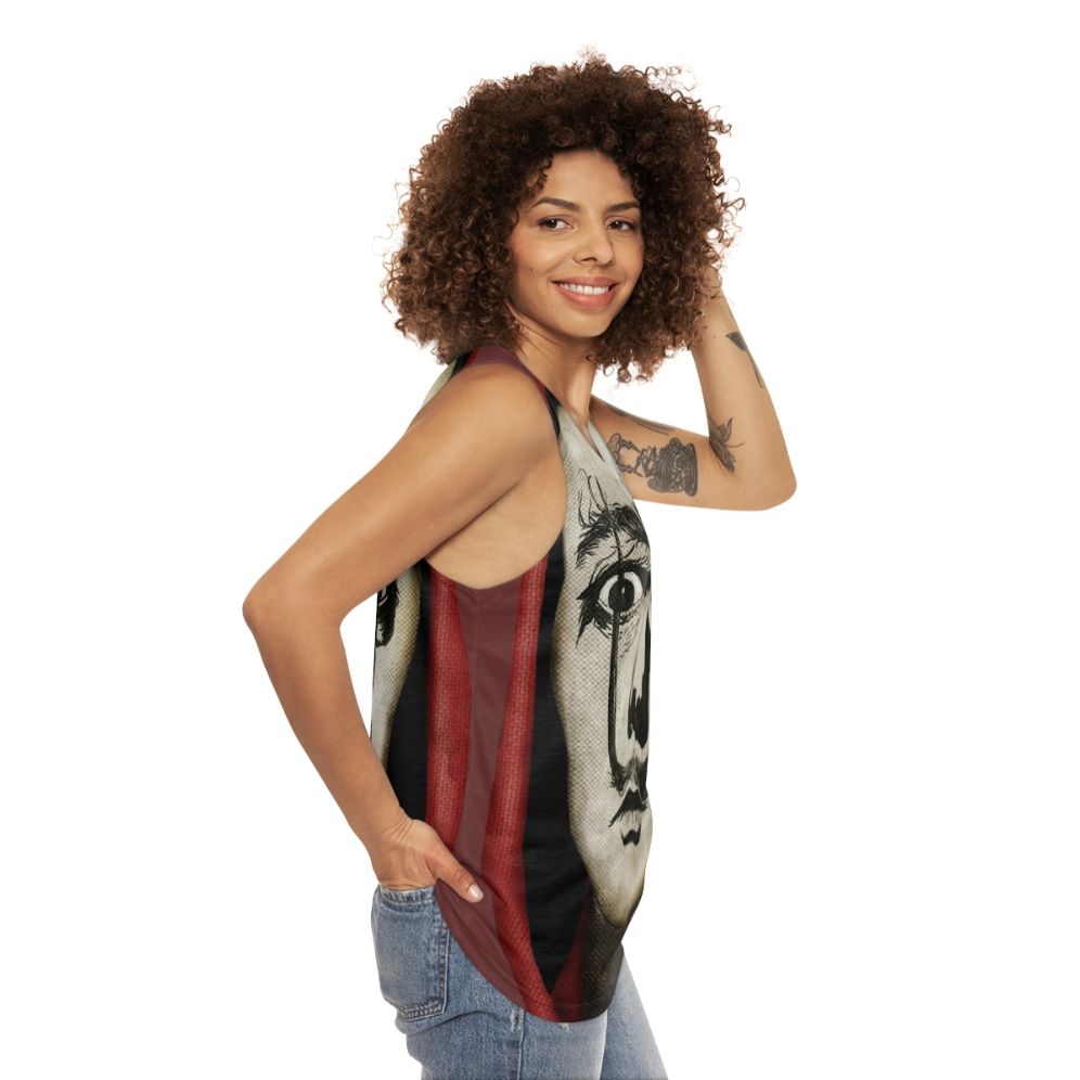 Dali from Money Heist Unisex Tank Top - women side