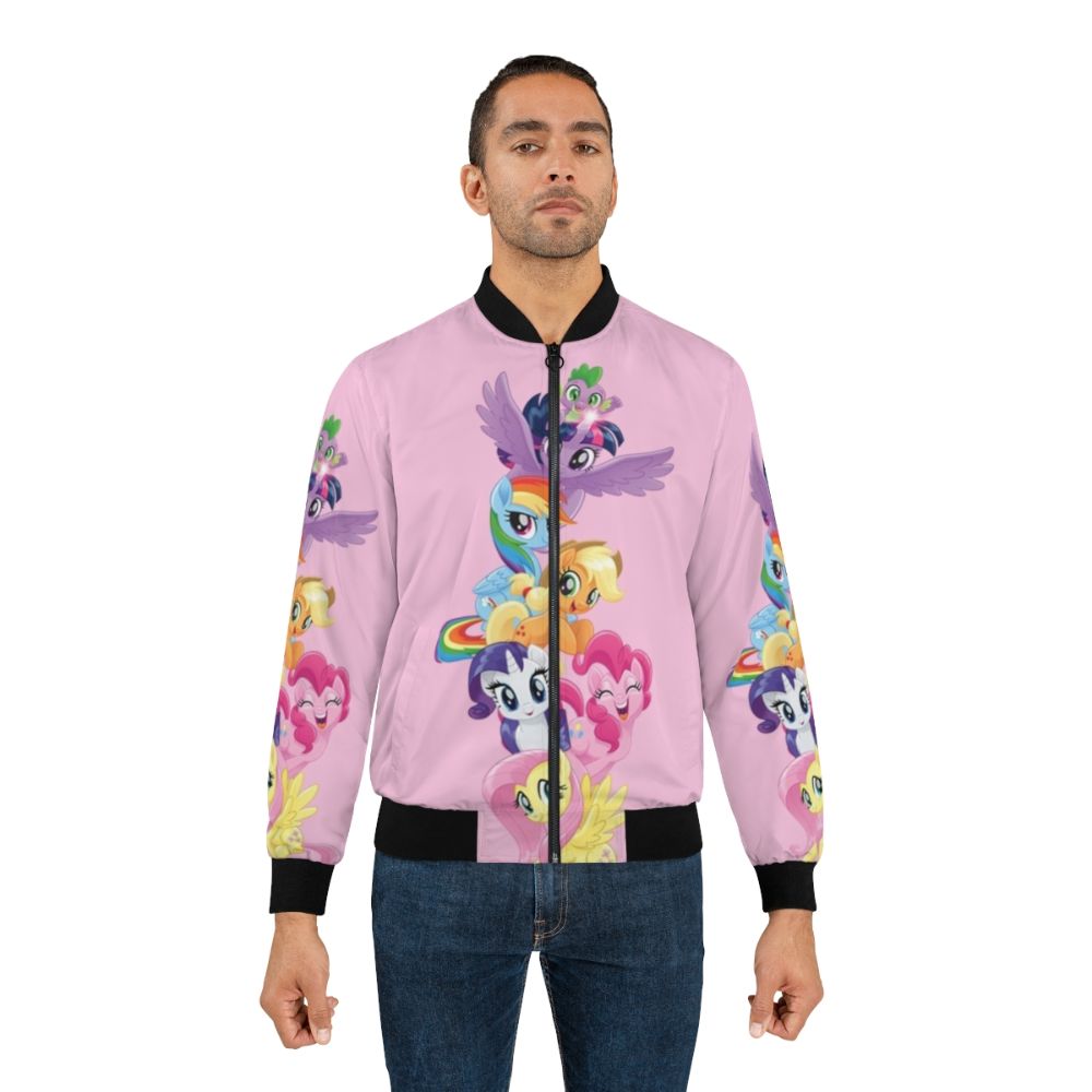 My Little Pony themed bomber jacket with various pony characters - Lifestyle