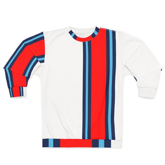 Martini Stripe Sweatshirt featuring minimalist motorsport design